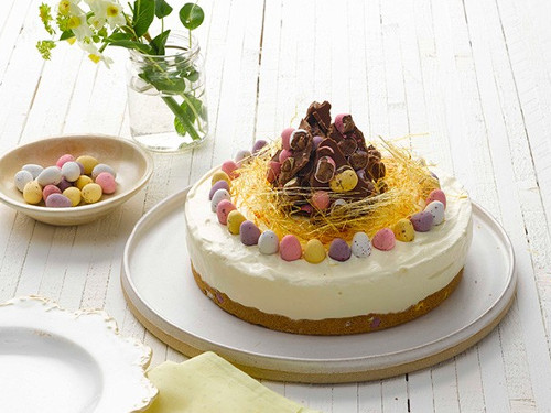 Velikonoční cheesecake s čokoládovými vajíčky